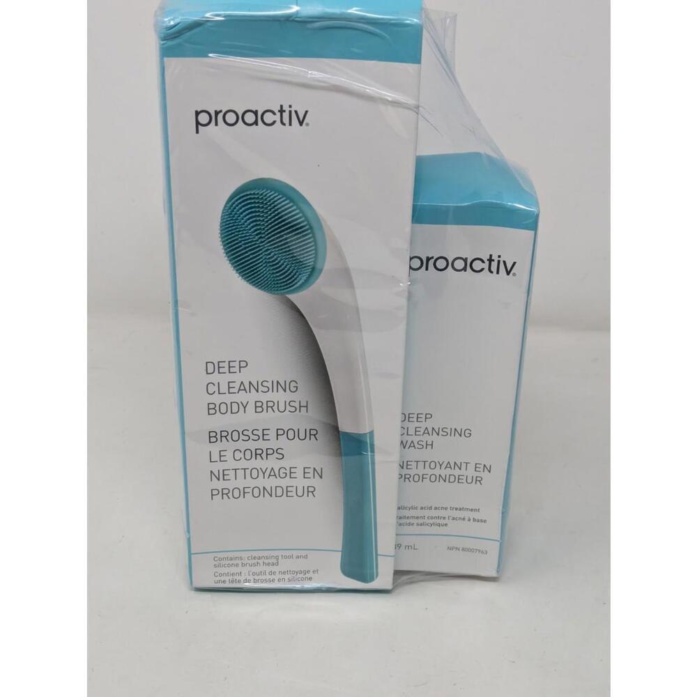 PROACTIV DEEP CLEANSING WASH 9 oz Acne Treatment W/ Cleansing Brush-New